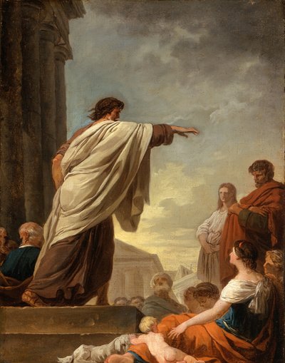 La predicación de San Pablo, c.1779 de Joseph Benoît Suvée